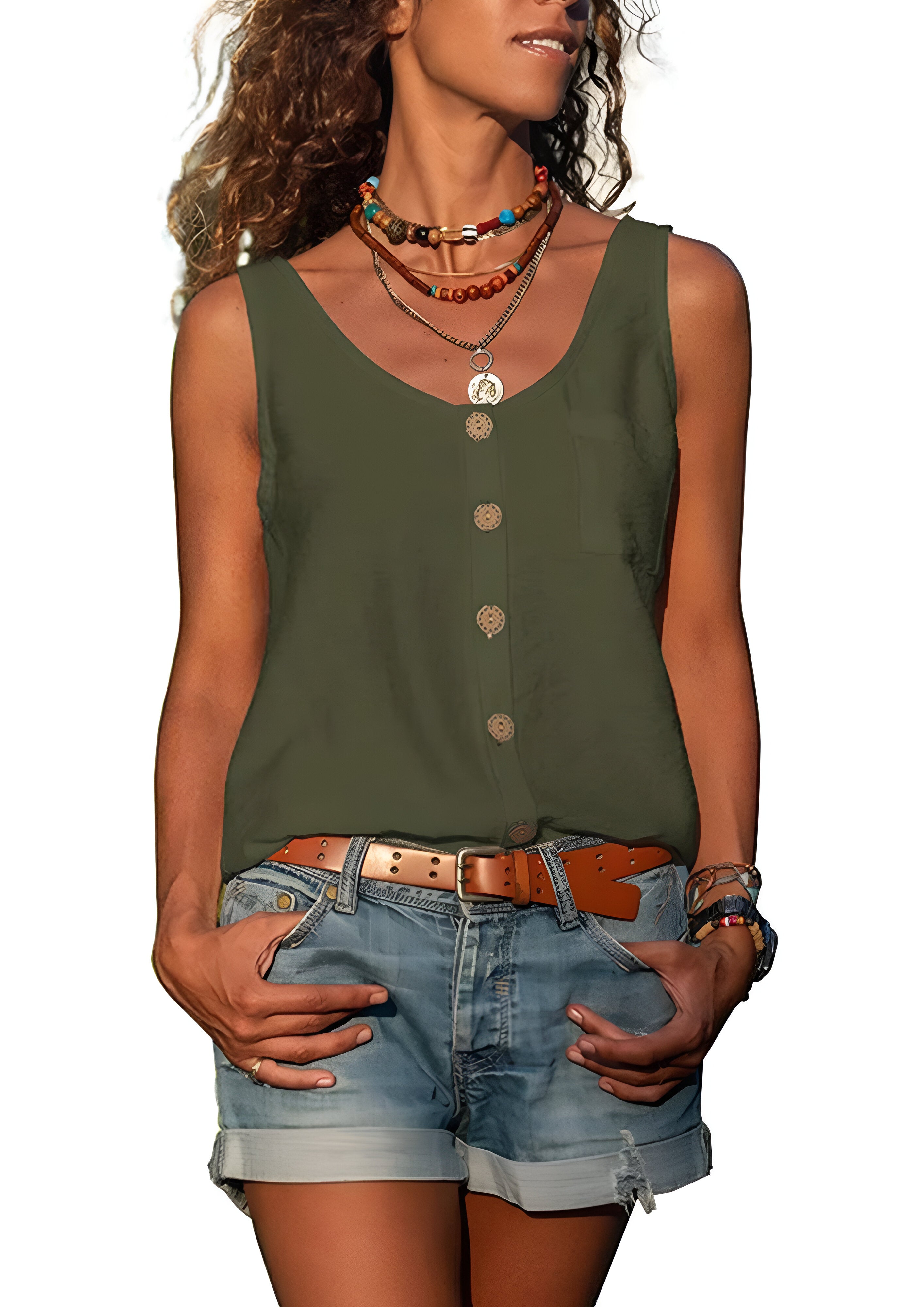 Women's  Casual Summer Top | Sleeveless