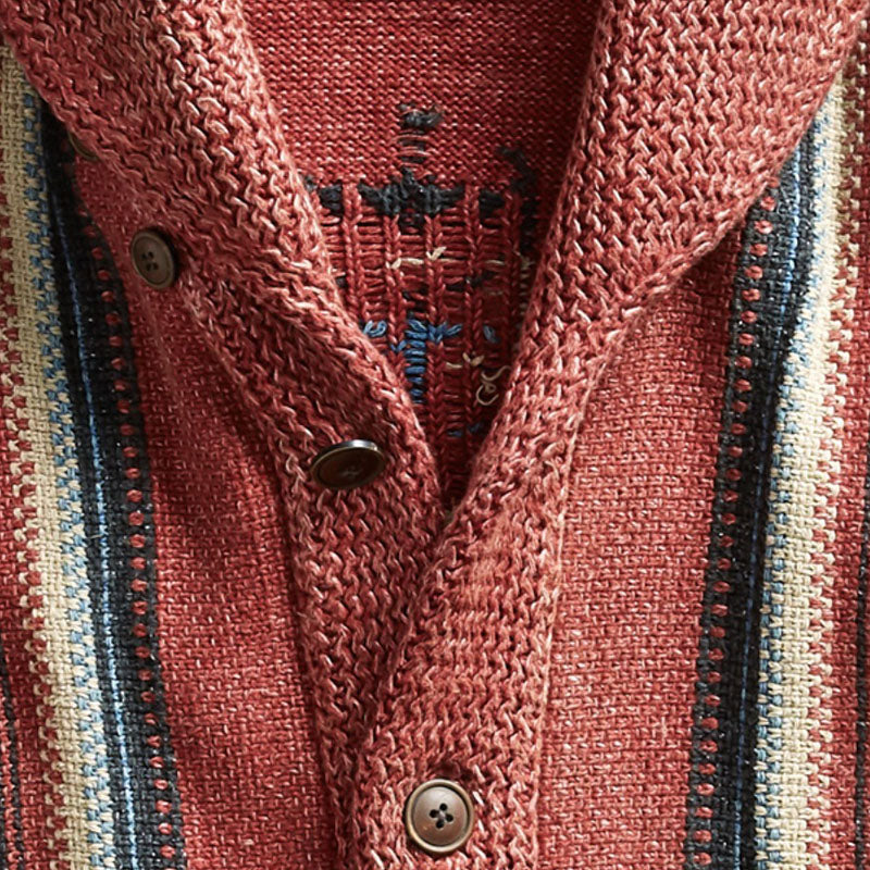 Vintage Jacquard Knit Cardigan | Men's Long Sleeve