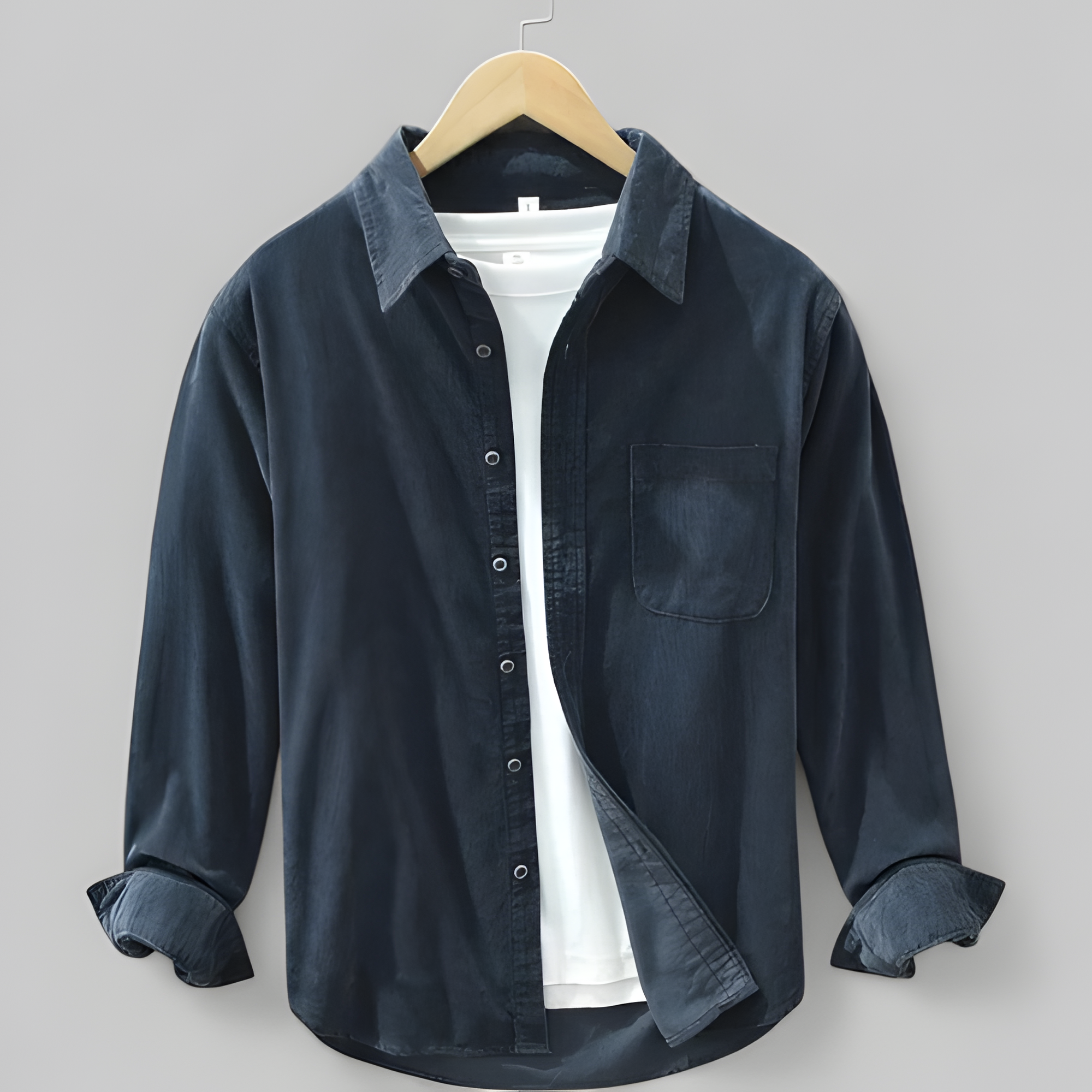Button-Up Shirt | Men’s Textured Long Sleeve Fit