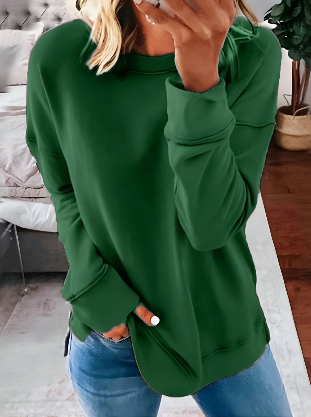 Women’s Summer Crewneck Jumper | Relaxed Minimal Casual Home Loungewear