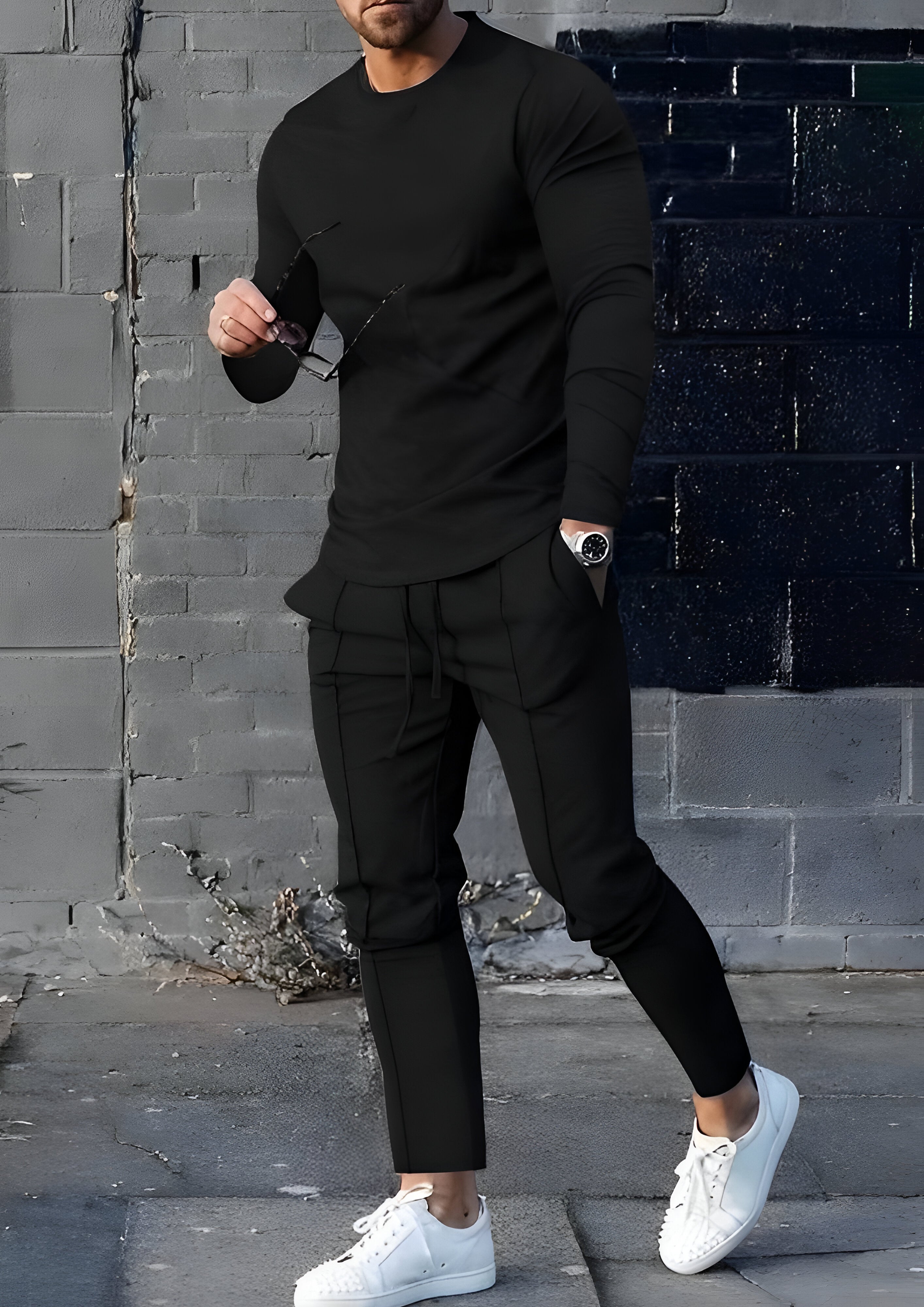 Long Sleeve Top and Trousers Set | Mens Tracksuit