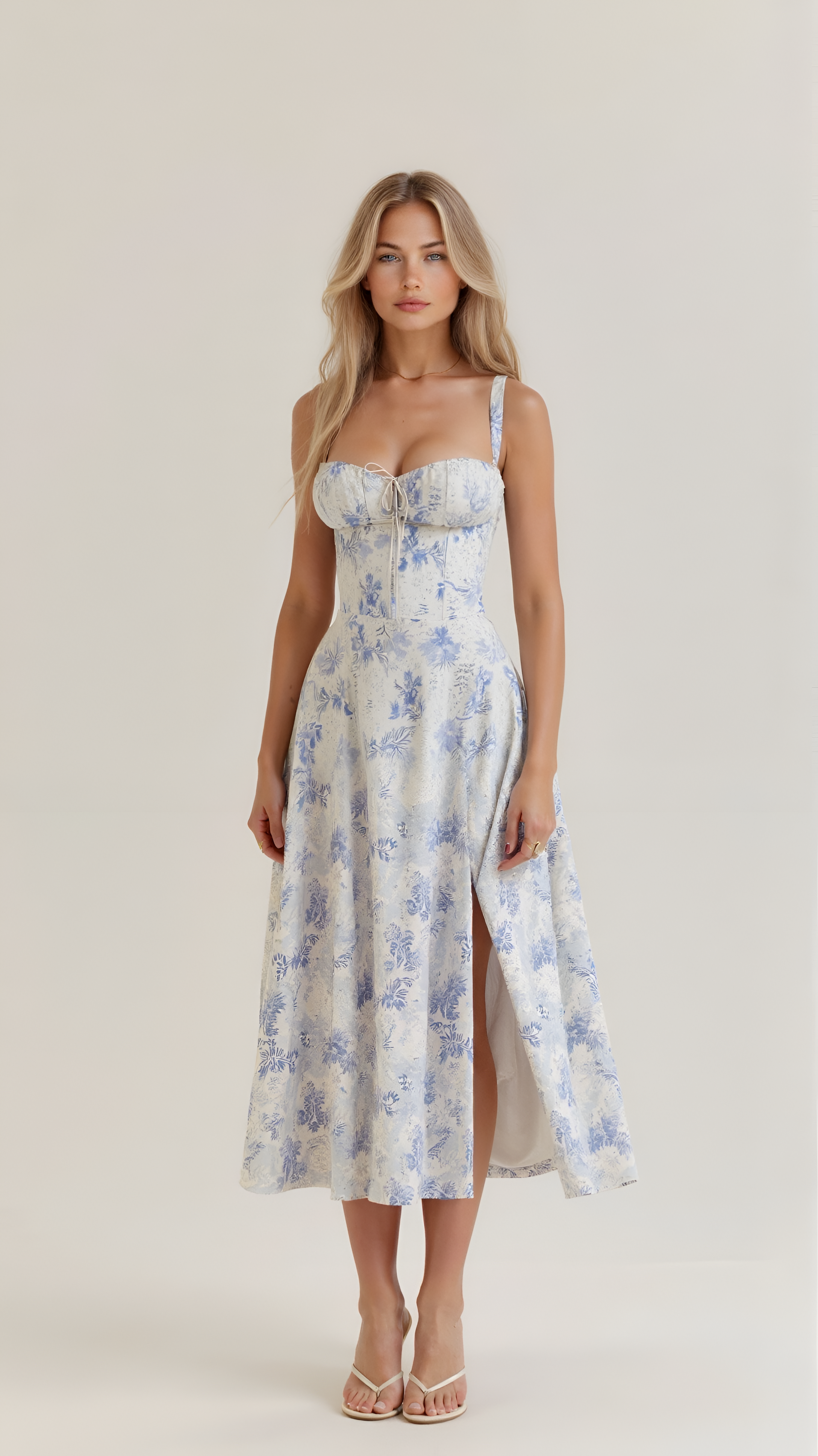 Floral Midi Dress | Women's Bustier Sundress