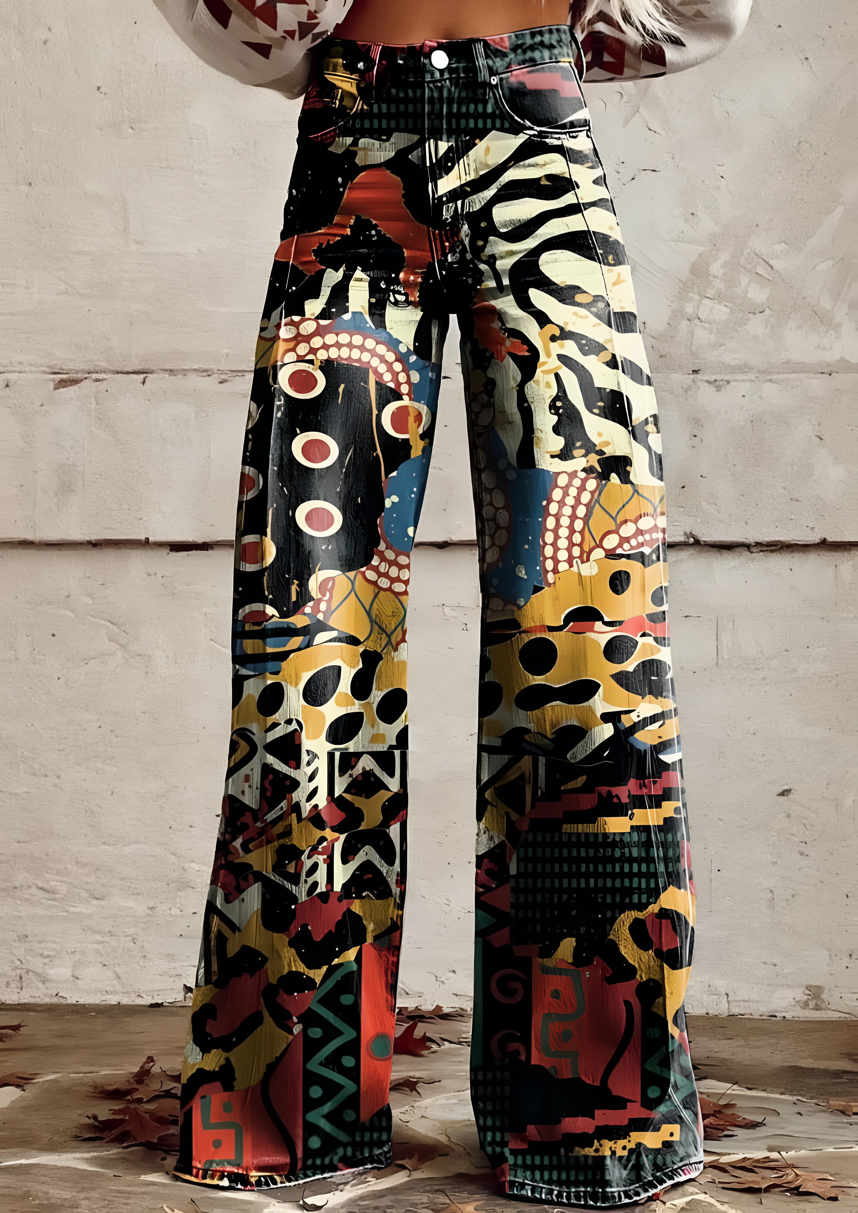 Floral Baggy Jeans | Women's Loose Fit