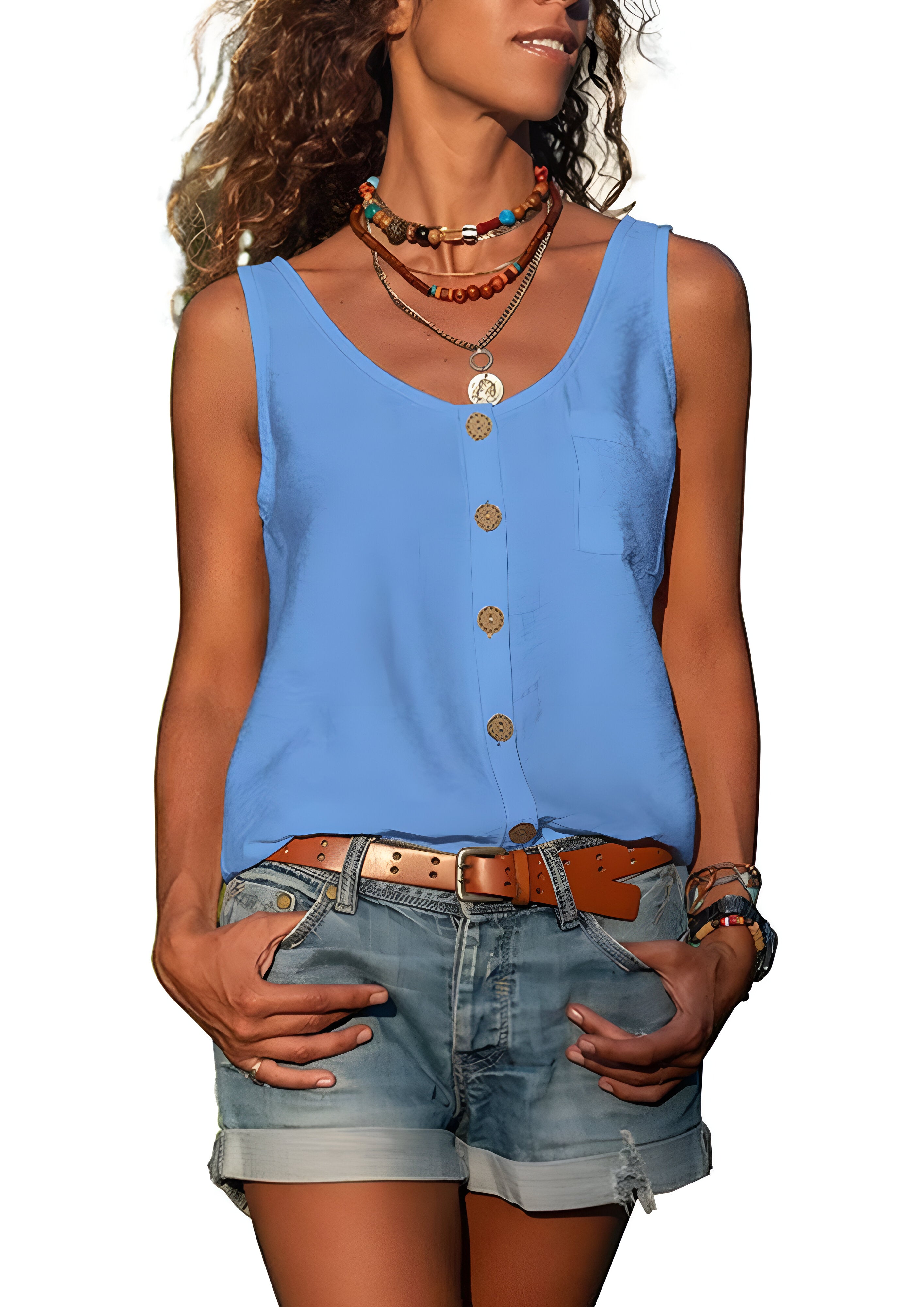 Women's  Casual Summer Top | Sleeveless