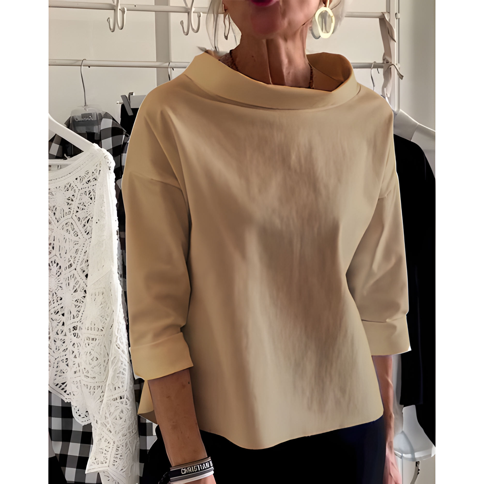 Women's Modern Relaxed Boat Neck Top | Summer