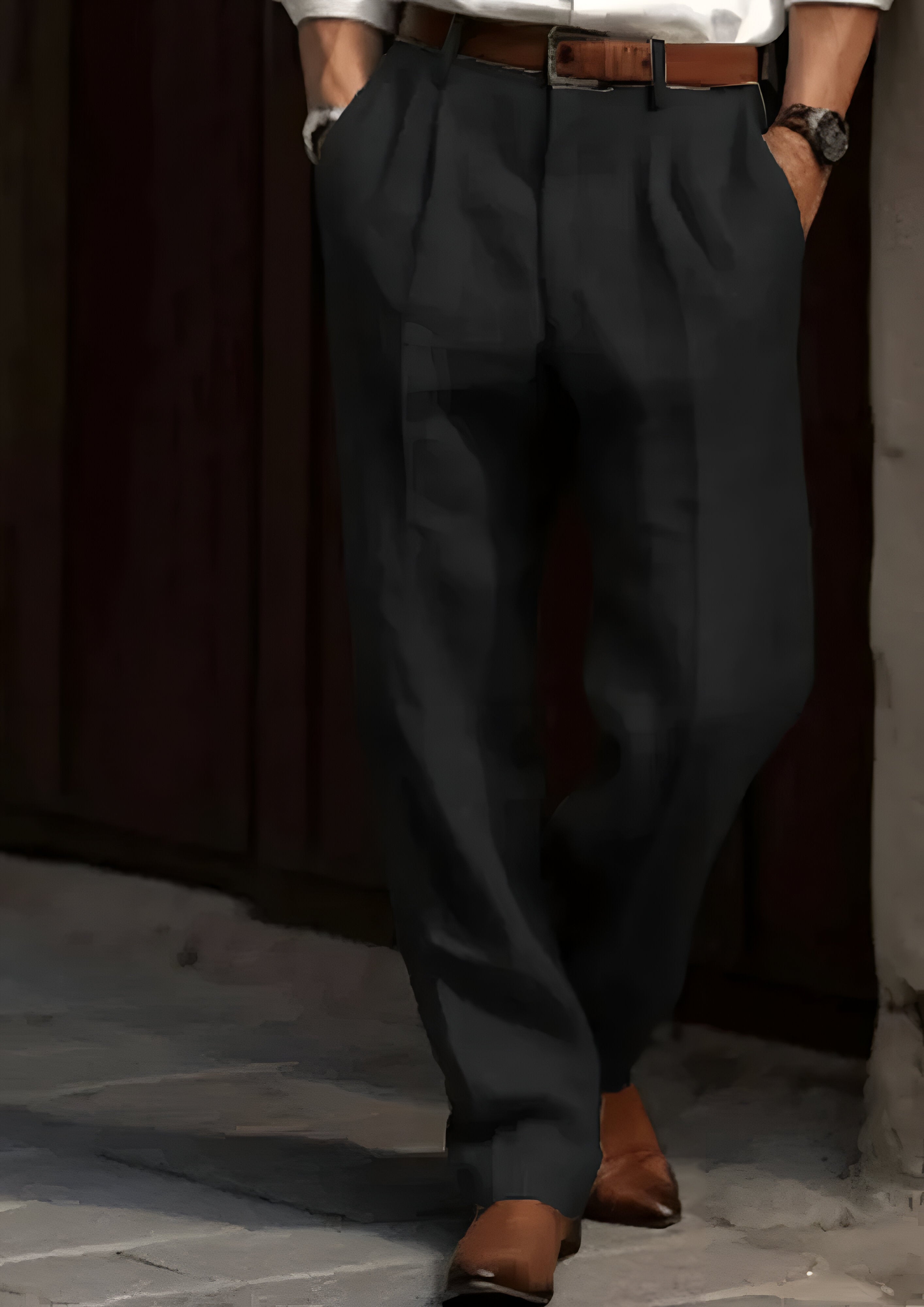 Casual Suit Trousers | Men's Pleated Front