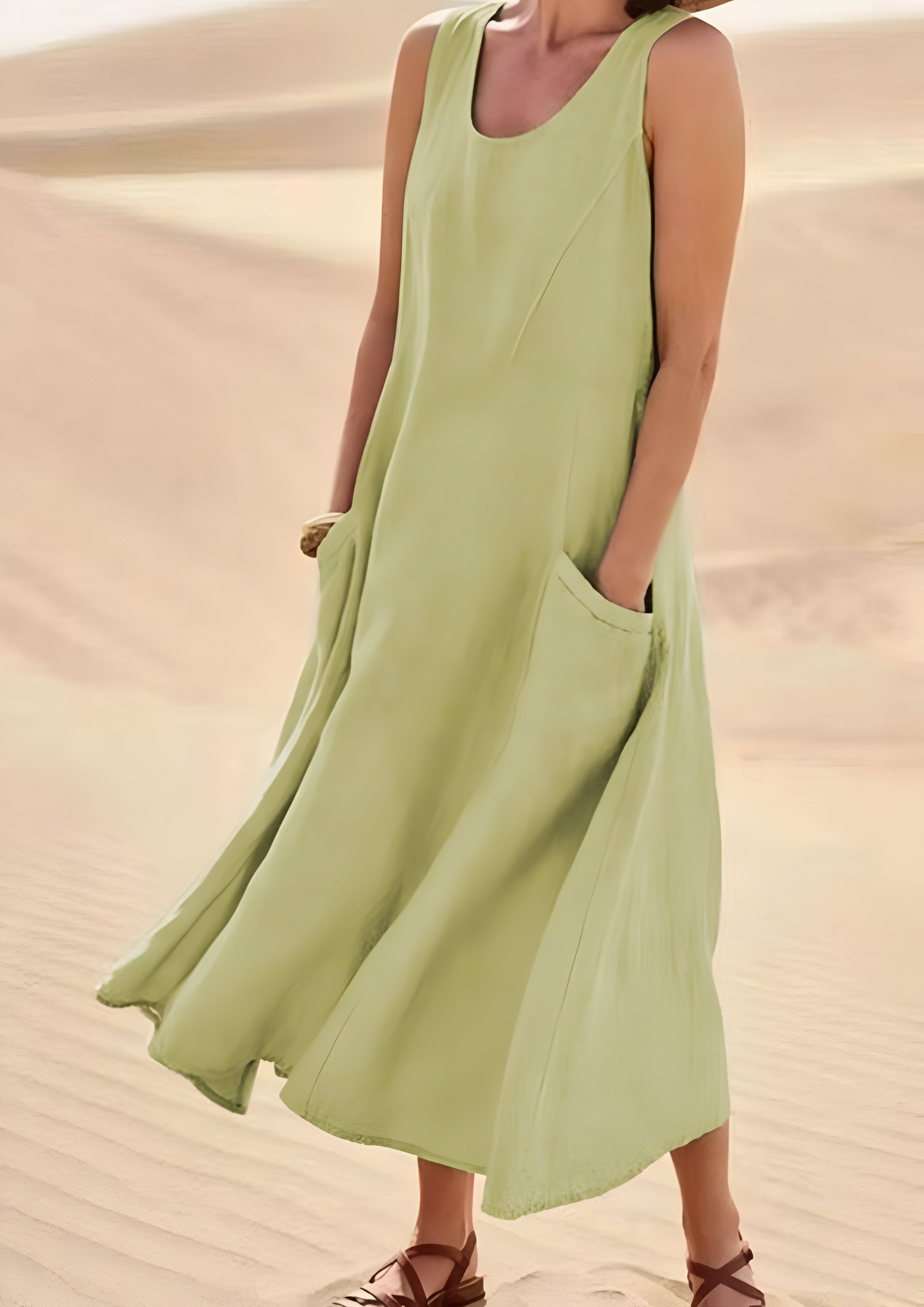 Women's Summer Boat Neck Dress | Midi