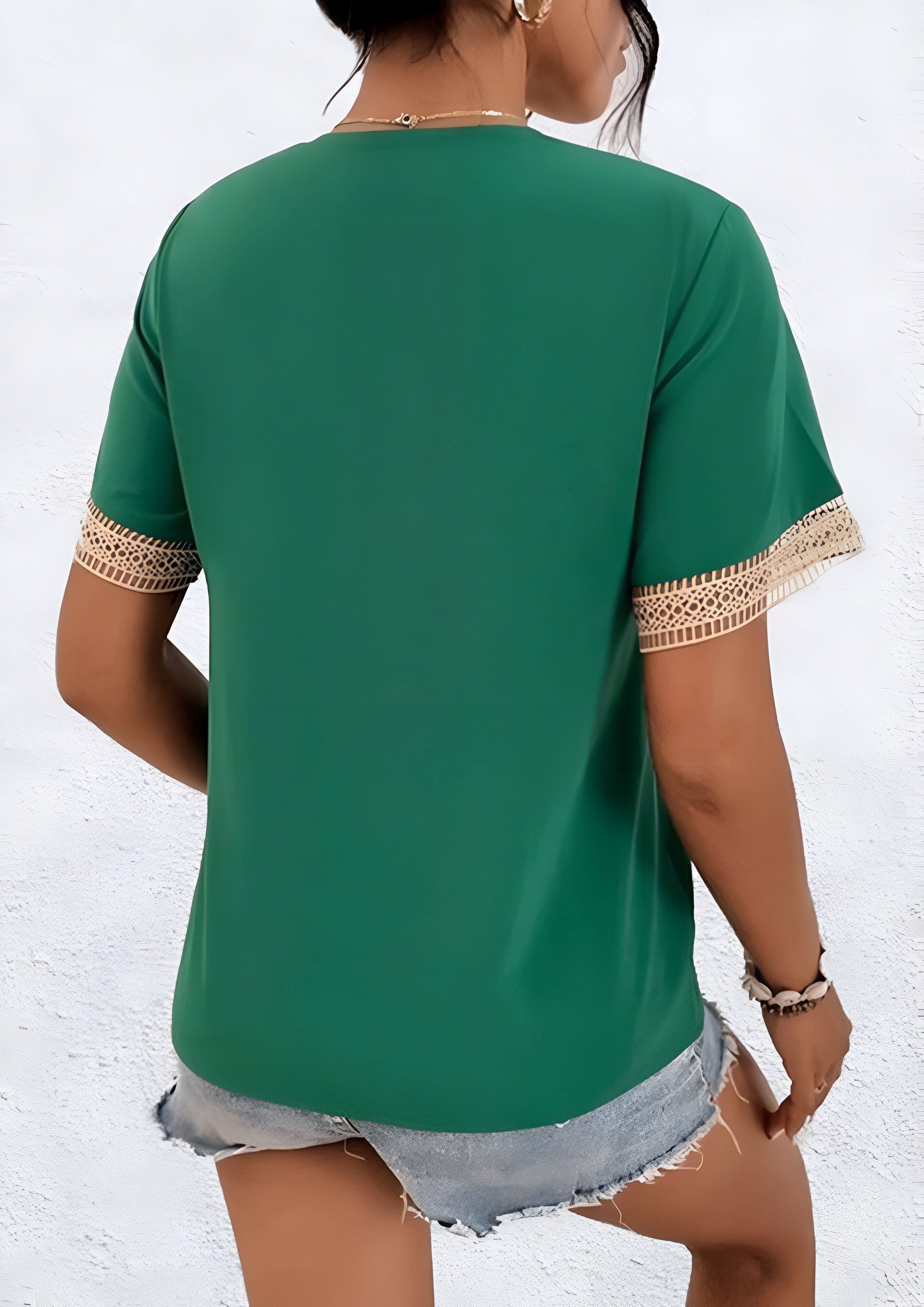 Women's  V-Neck Blouse|  Summer