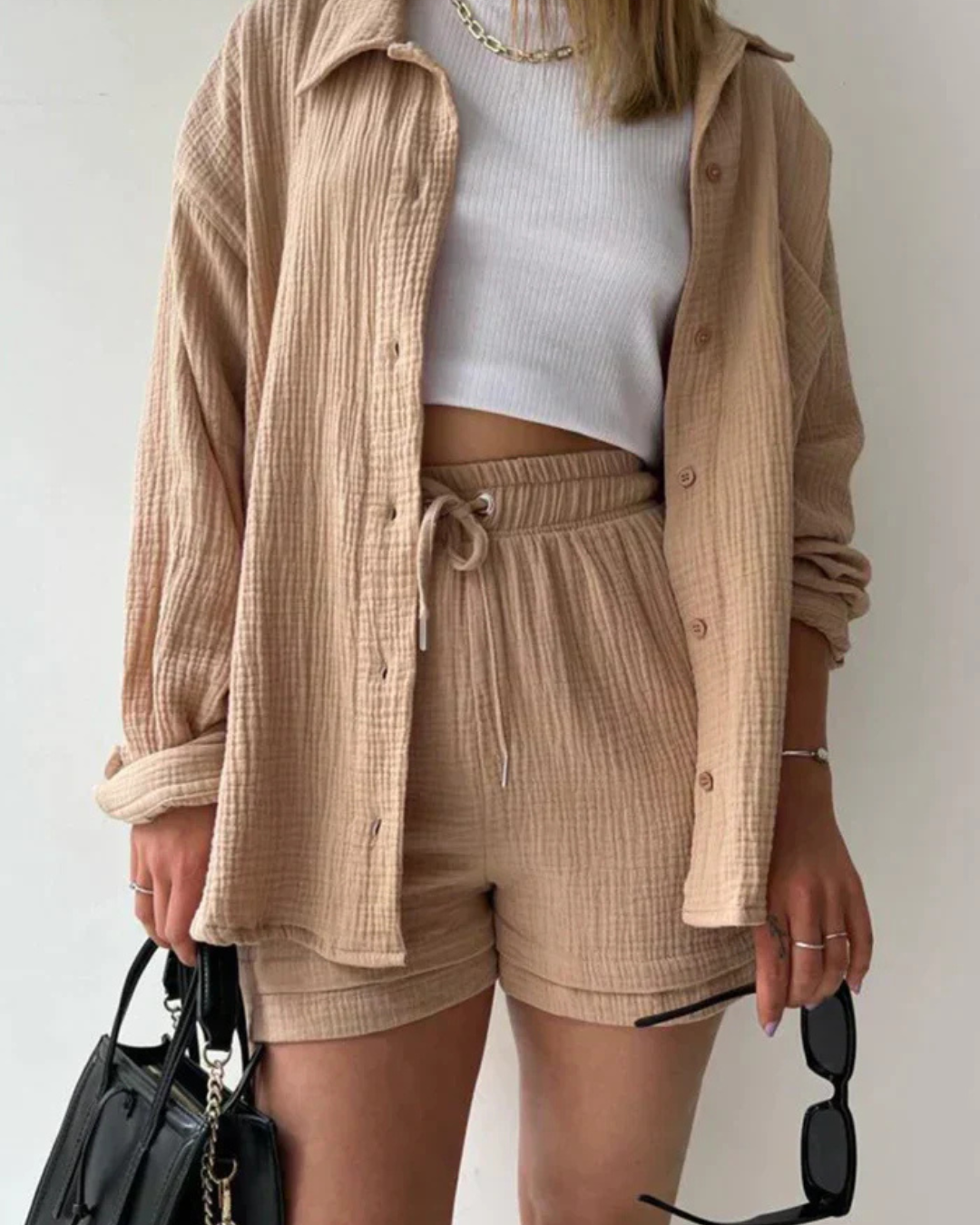 Women’s Summer Shirt and Shorts Set | Relaxed Fit