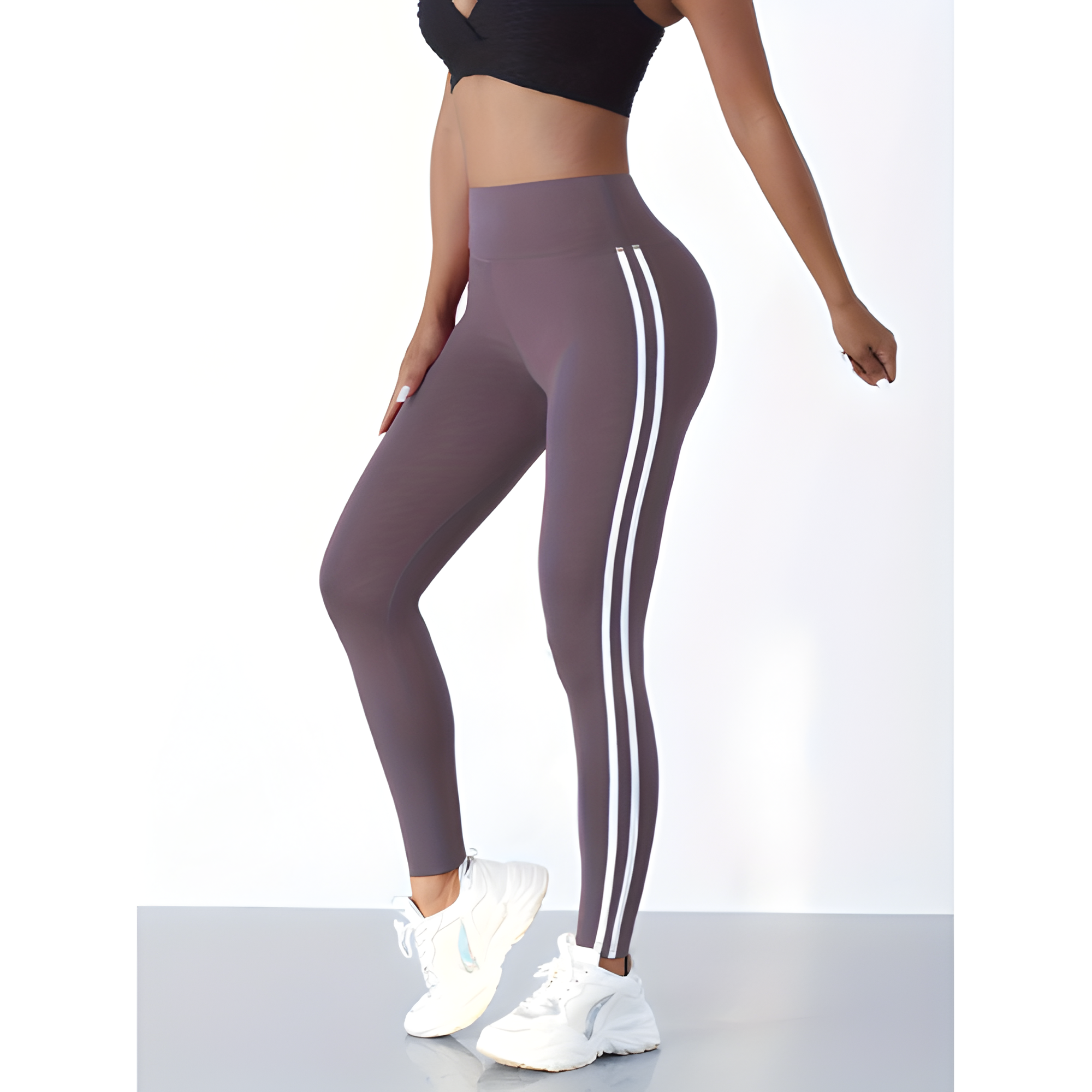 High-Waist Leggings | Women’s Double Stripe Active Style