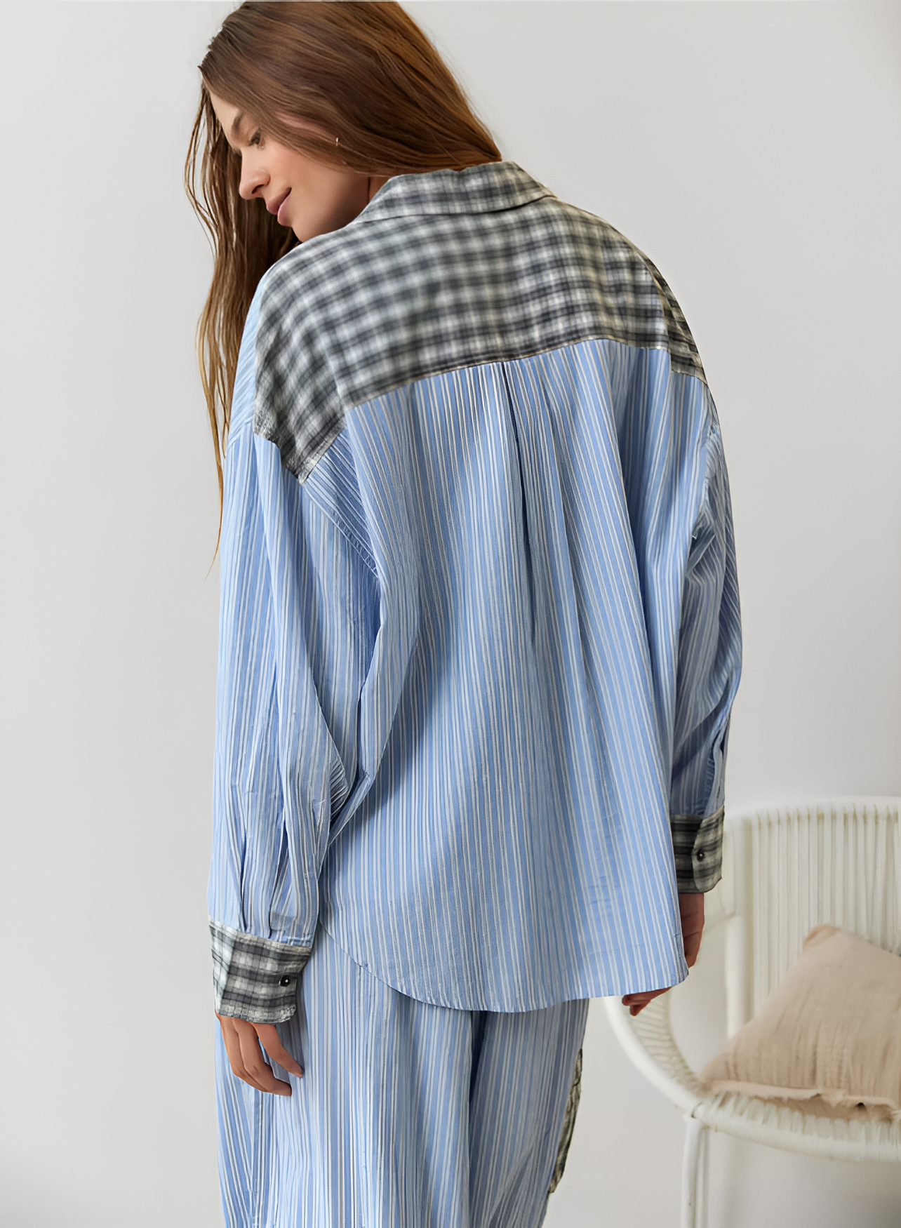 Pajama Set | Women's Checkered Relaxed