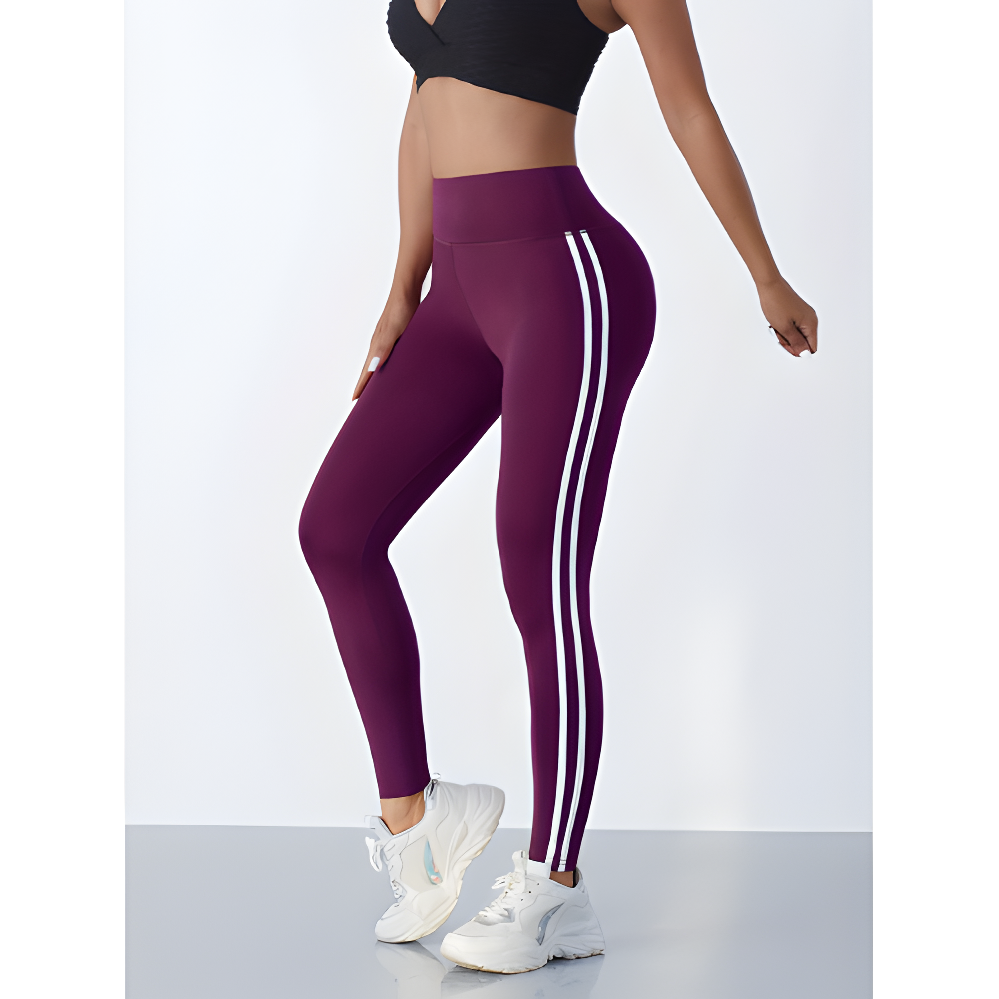 High-Waist Leggings | Women’s Double Stripe Active Style