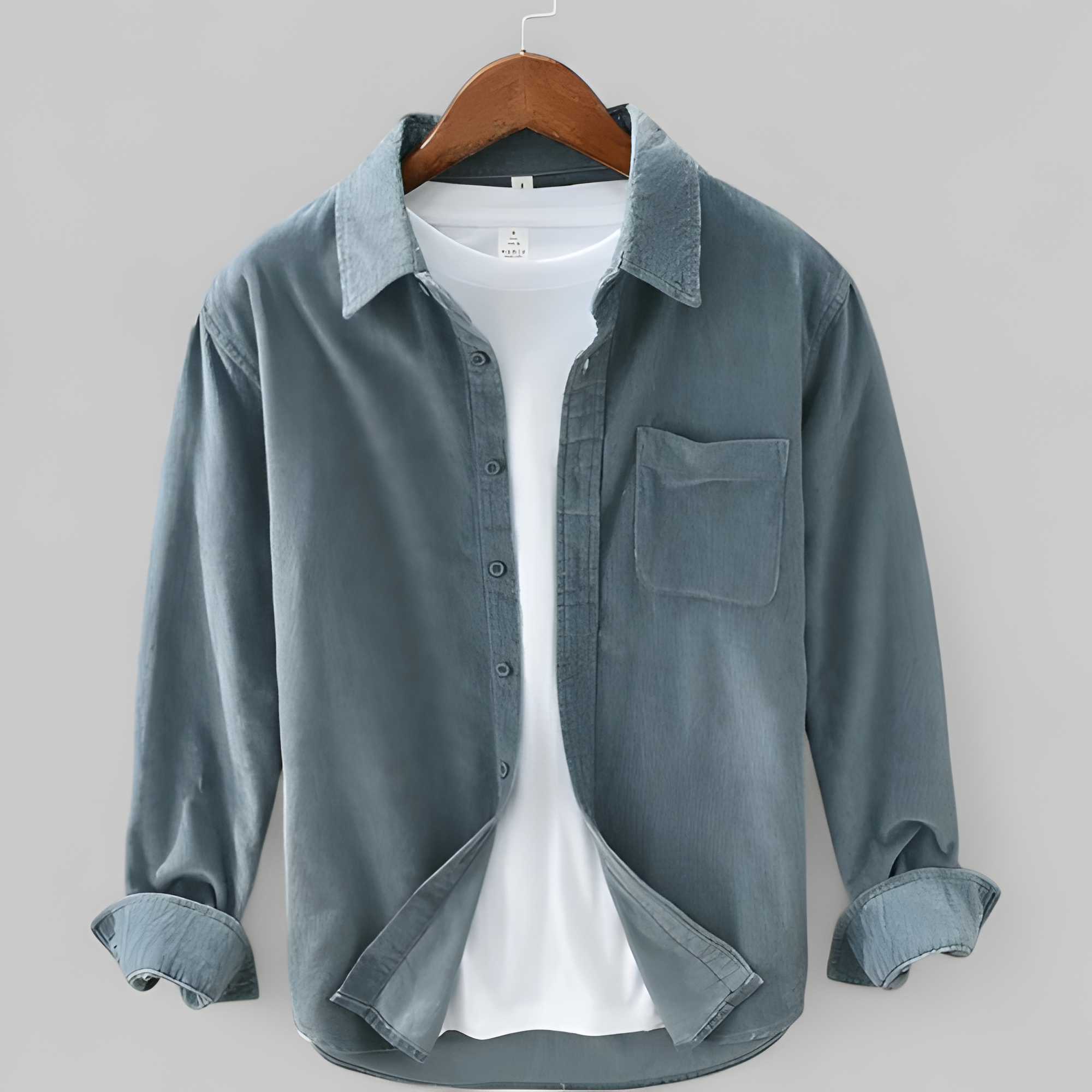 Button-Up Shirt | Men’s Textured Long Sleeve Fit