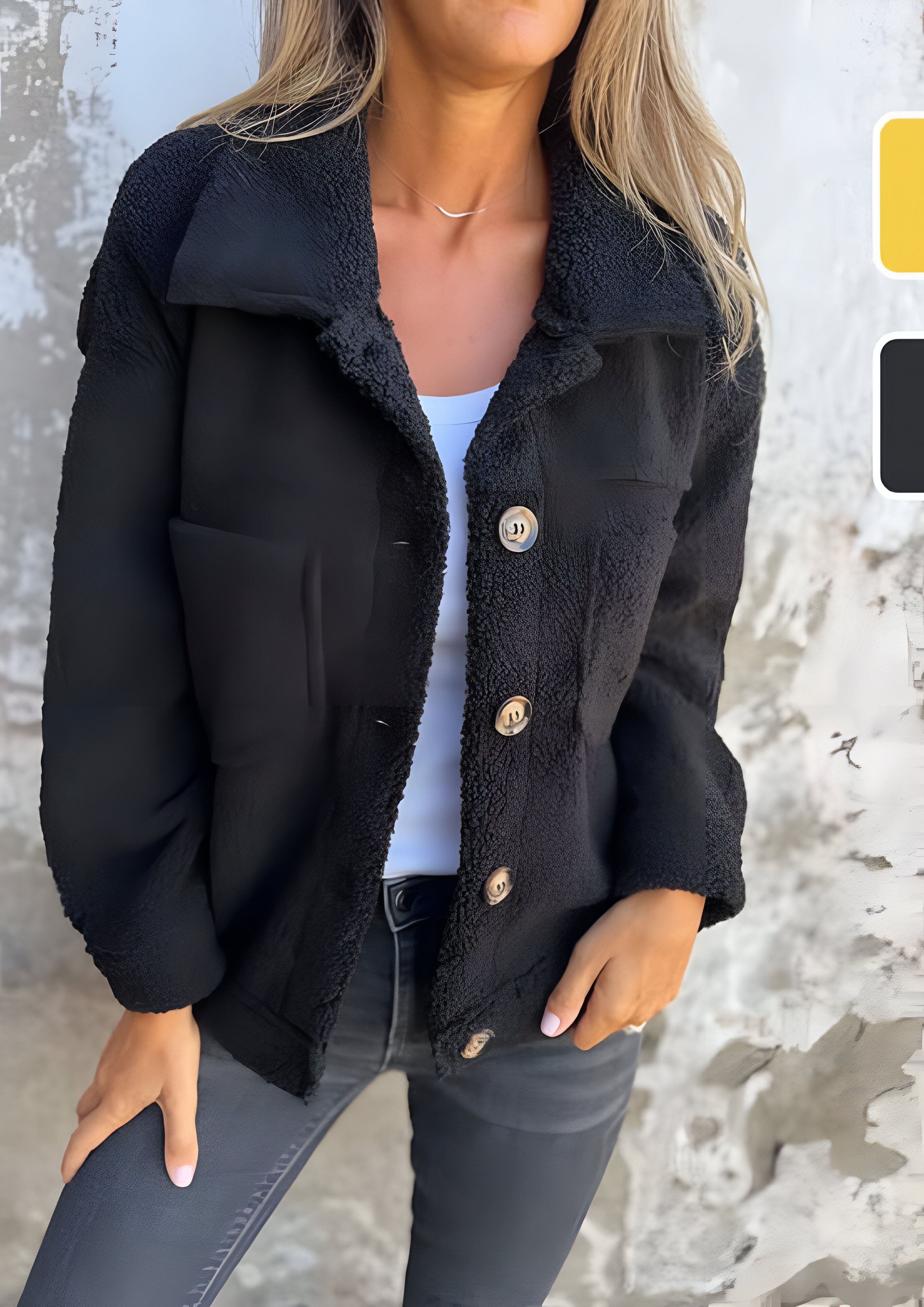 Textured Sherpa Jacket | Women's Button-Down