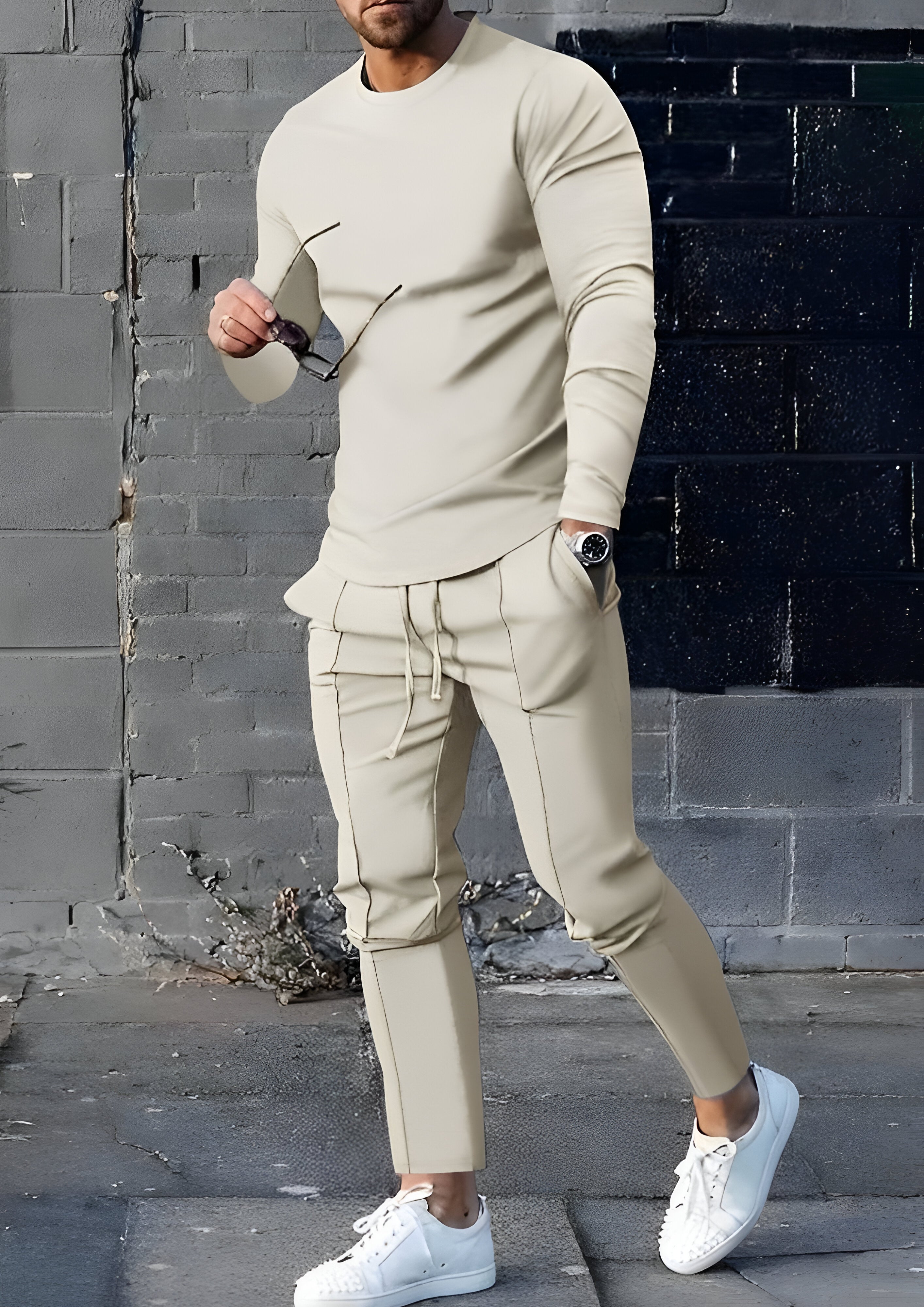 Long Sleeve Top and Trousers Set | Mens Tracksuit
