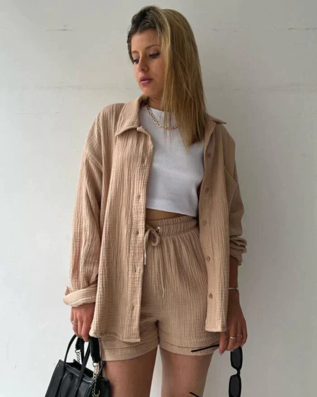 Women’s Summer Shirt and Shorts Set | Relaxed Fit
