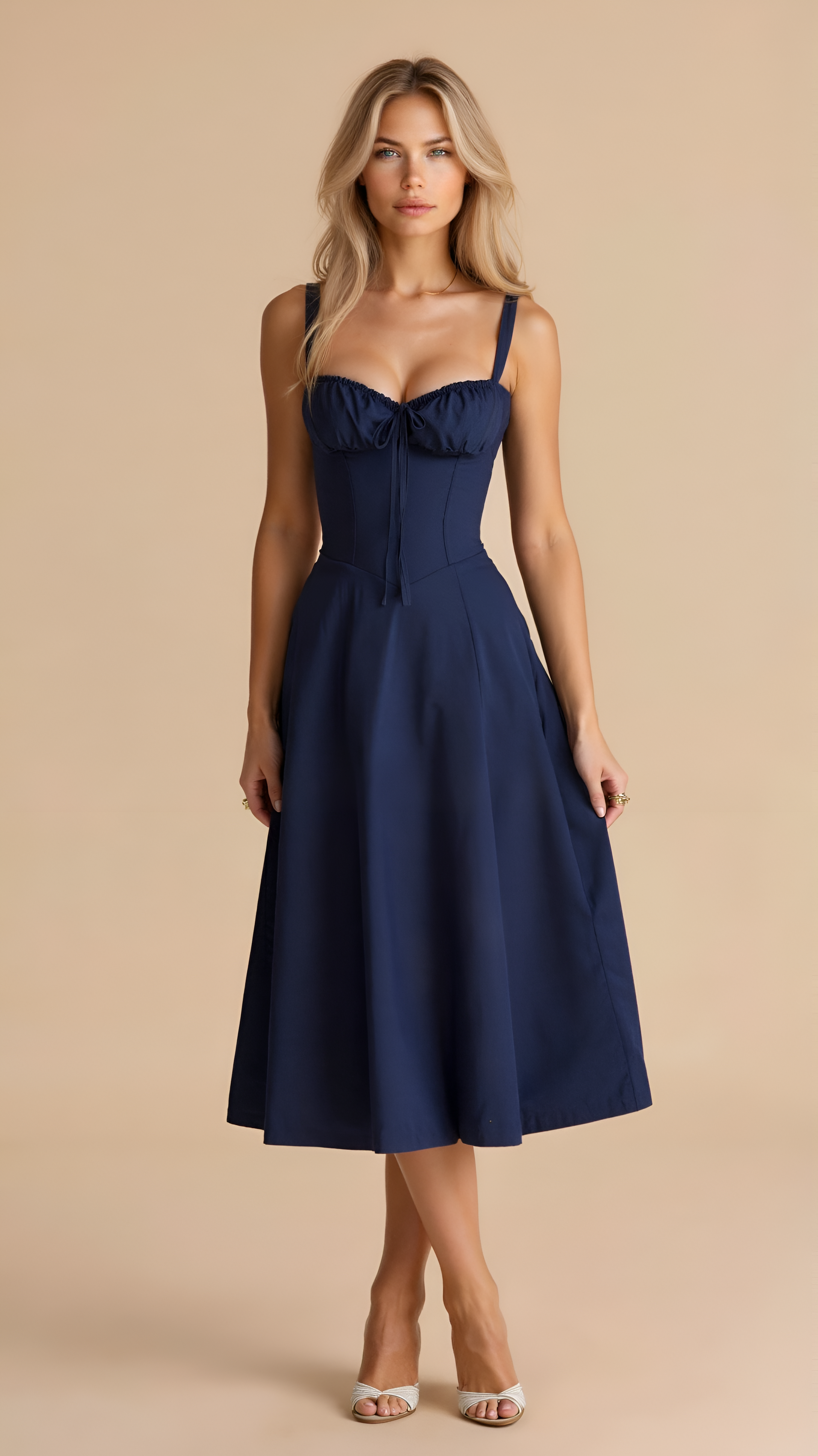 Floral Midi Dress | Women's Bustier Sundress