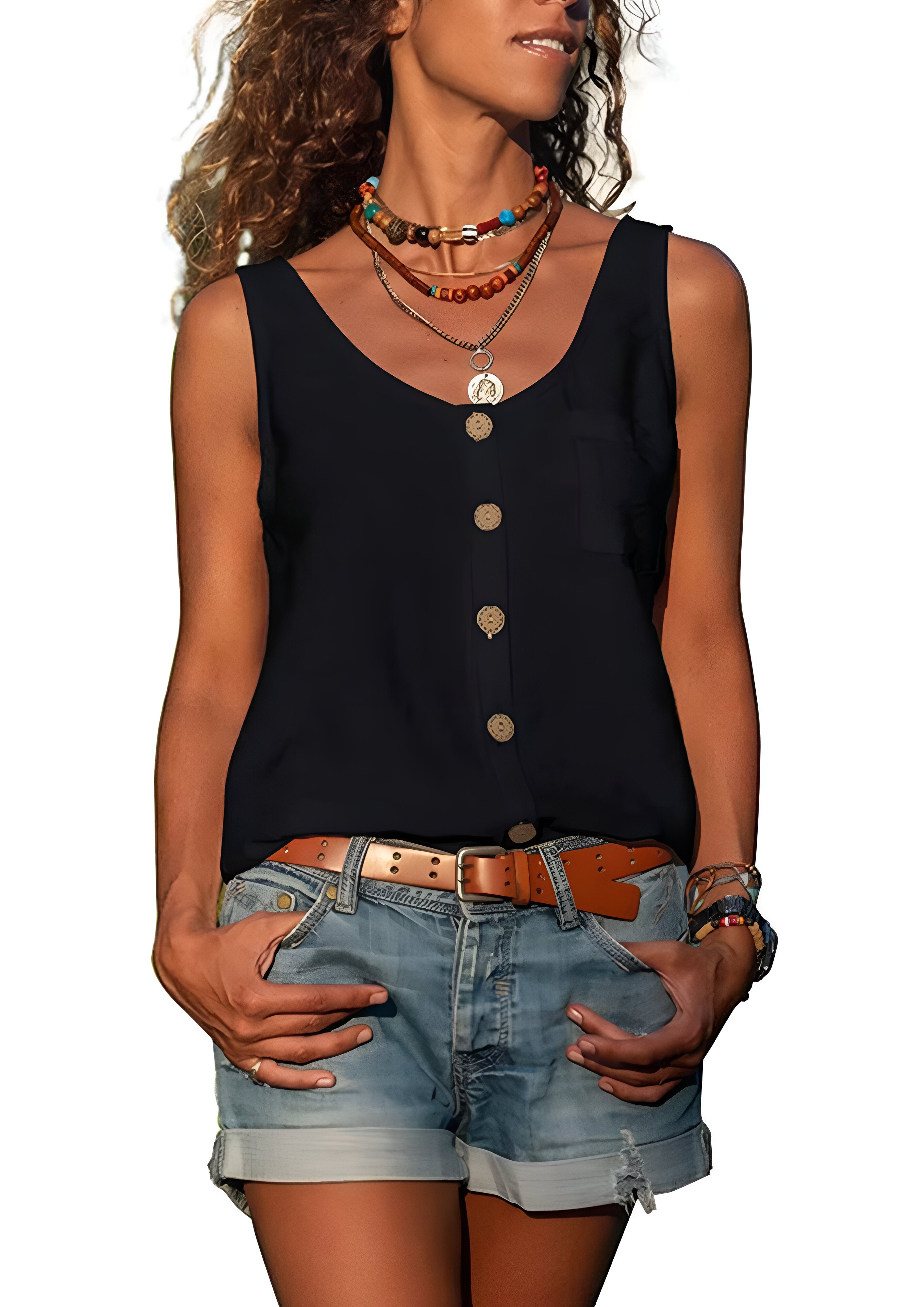 Women's  Casual Summer Top | Sleeveless