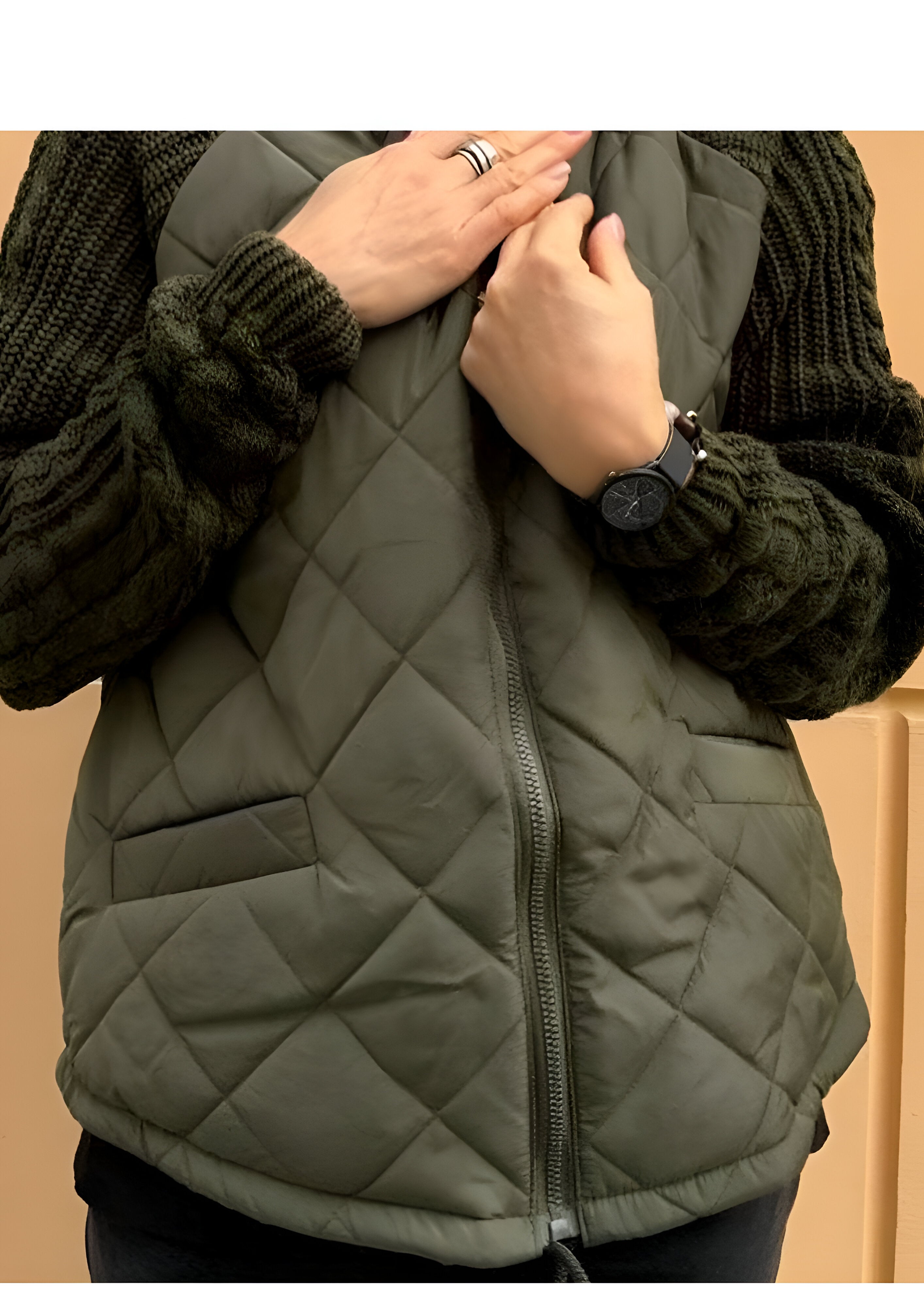 Patchwork Zip Jacket | Women's Winter Wear