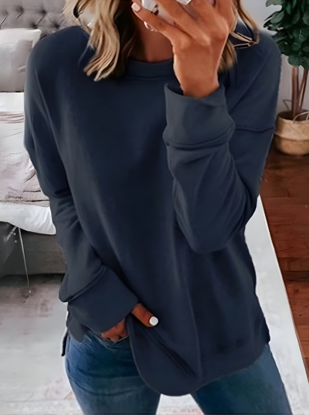 Women’s Summer Crewneck Jumper | Relaxed Minimal Casual Home Loungewear