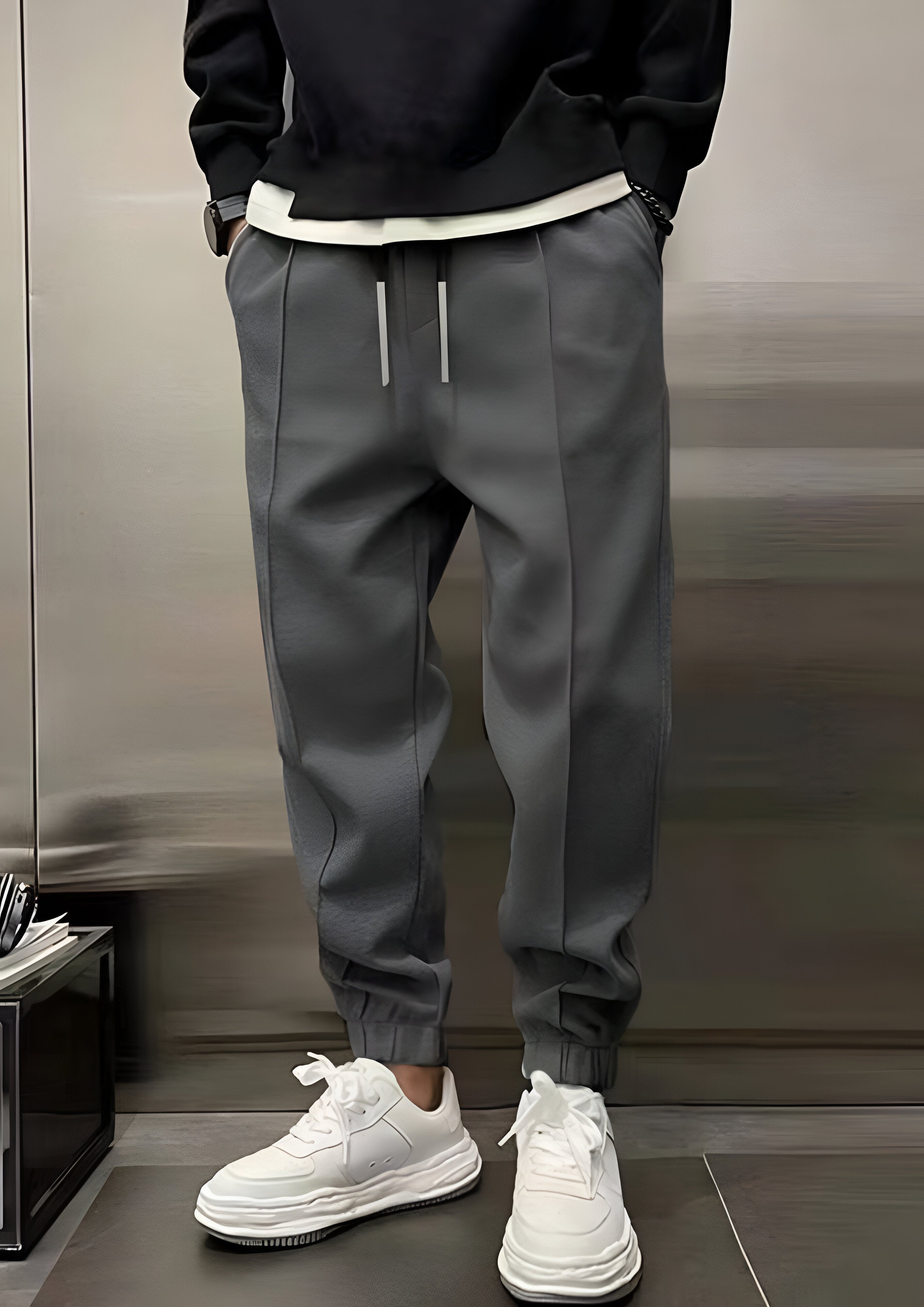 Elastic Waist Cargo Trousers | Men's Loose  Fit