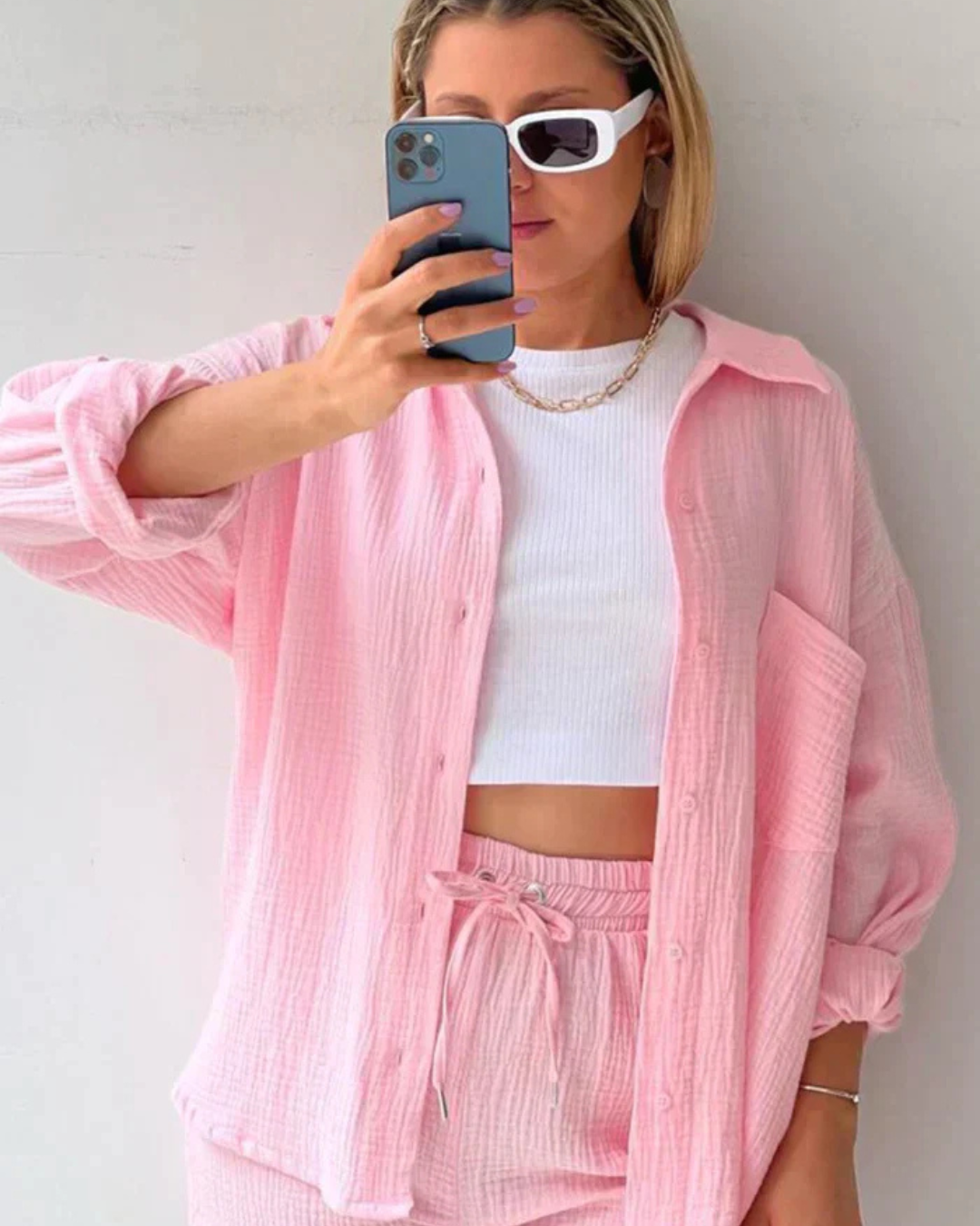 Women’s Summer Shirt and Shorts Set | Relaxed Fit