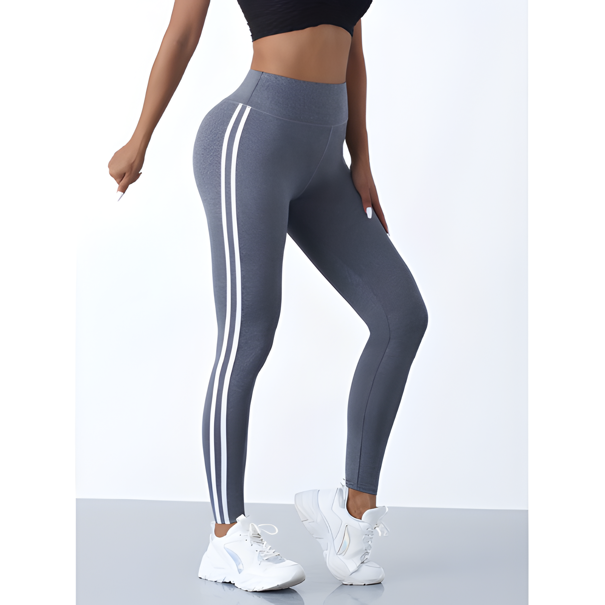 High-Waist Leggings | Women’s Double Stripe Active Style