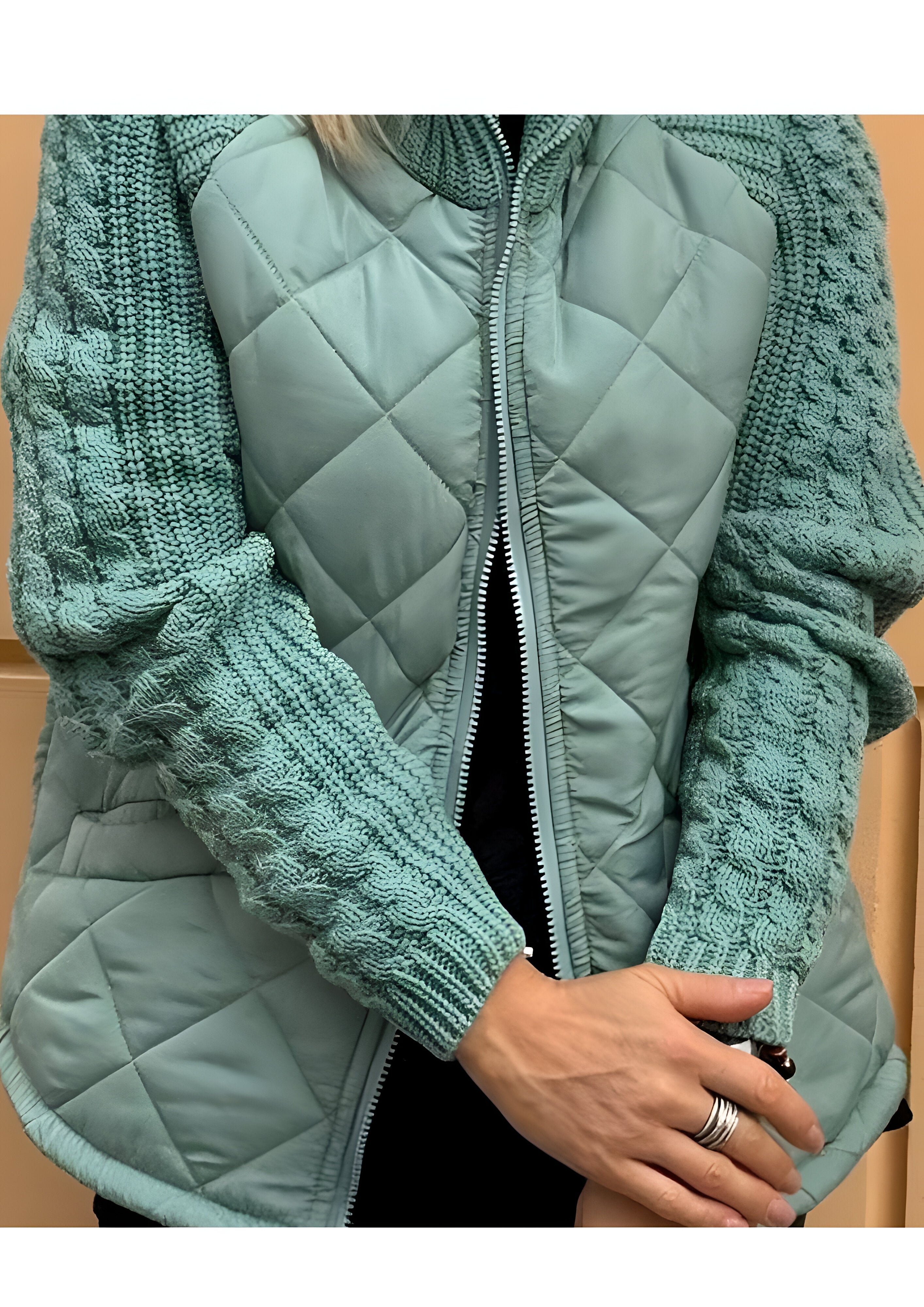 Patchwork Zip Jacket | Women's Winter Wear