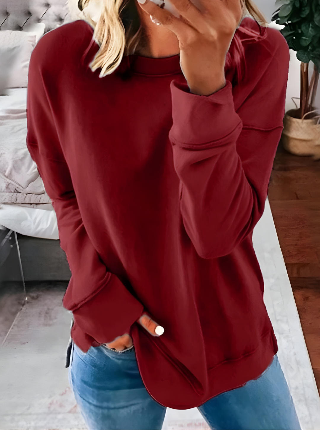 Women’s Summer Crewneck Jumper | Relaxed Minimal Casual Home Loungewear