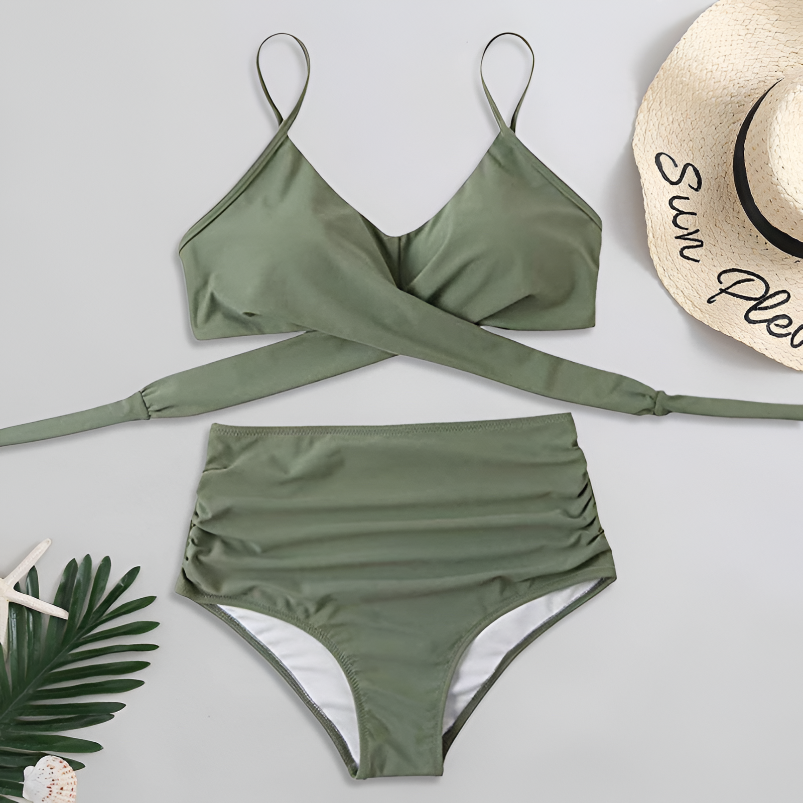 Women's Floral High Waisted Bikini Set | Two Piece