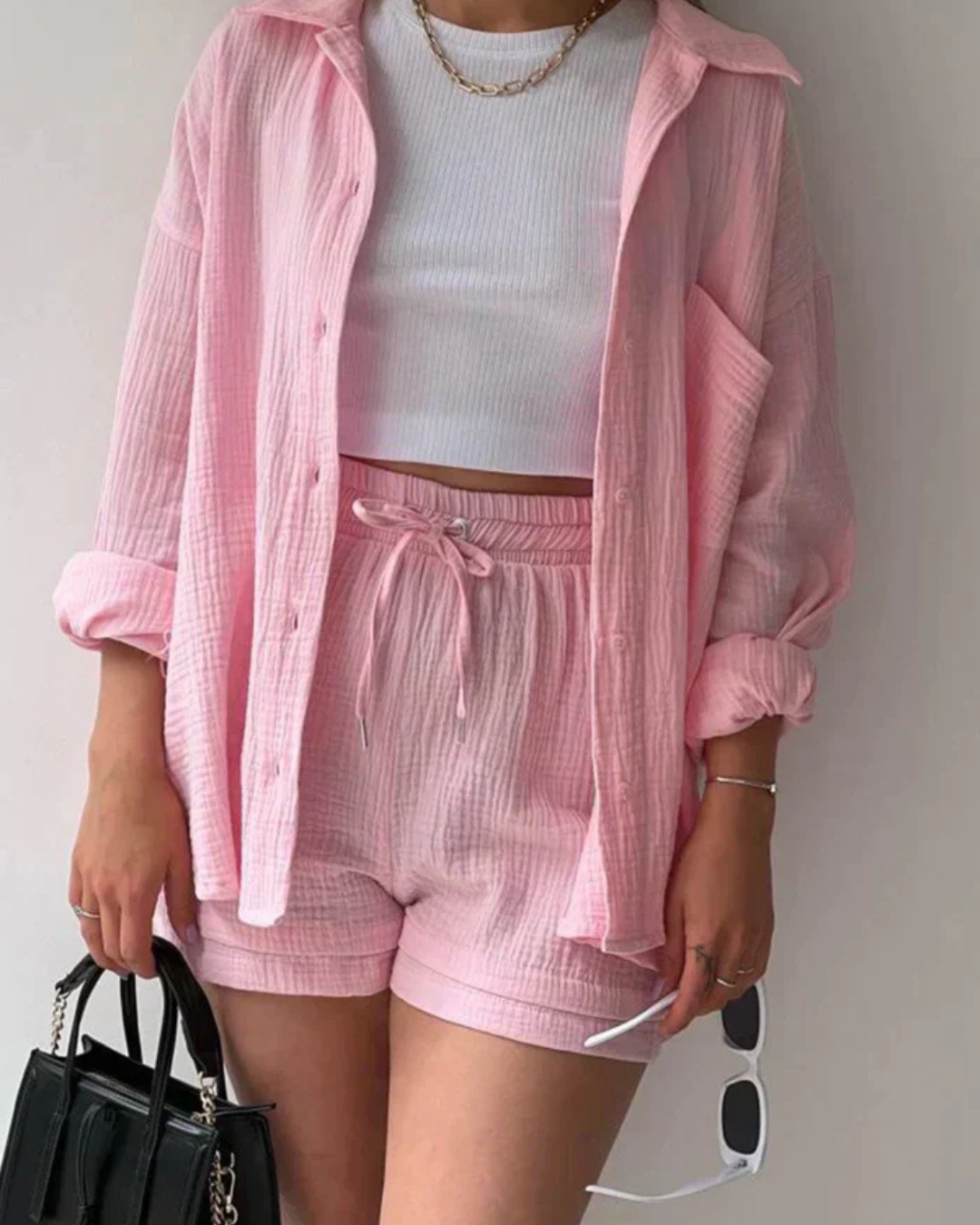 Women’s Summer Shirt and Shorts Set | Relaxed Fit