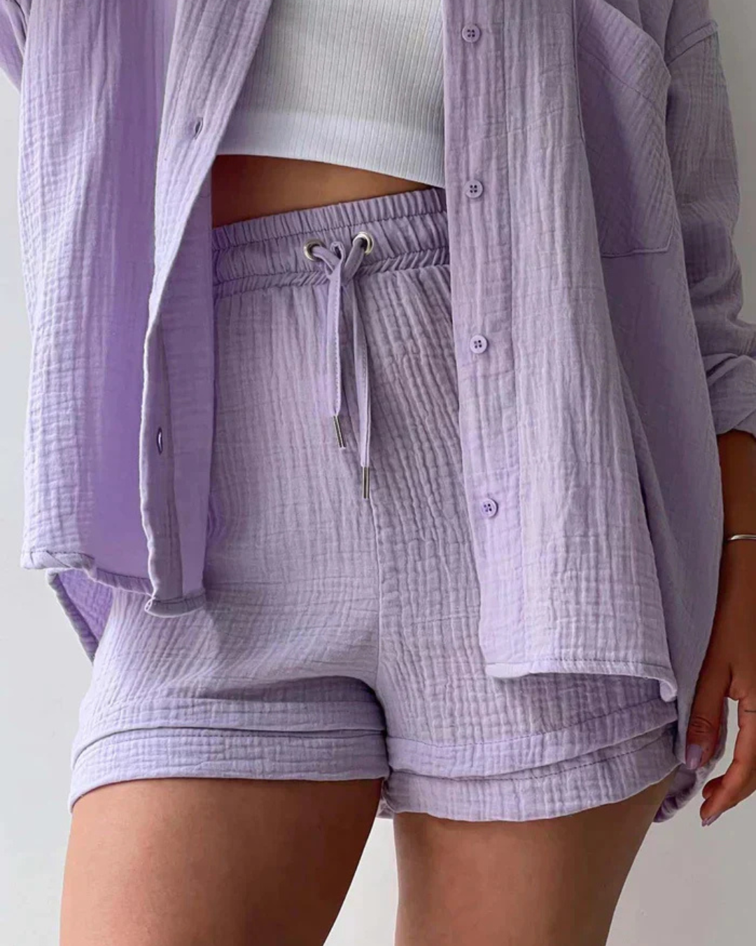 Women’s Summer Shirt and Shorts Set | Relaxed Fit