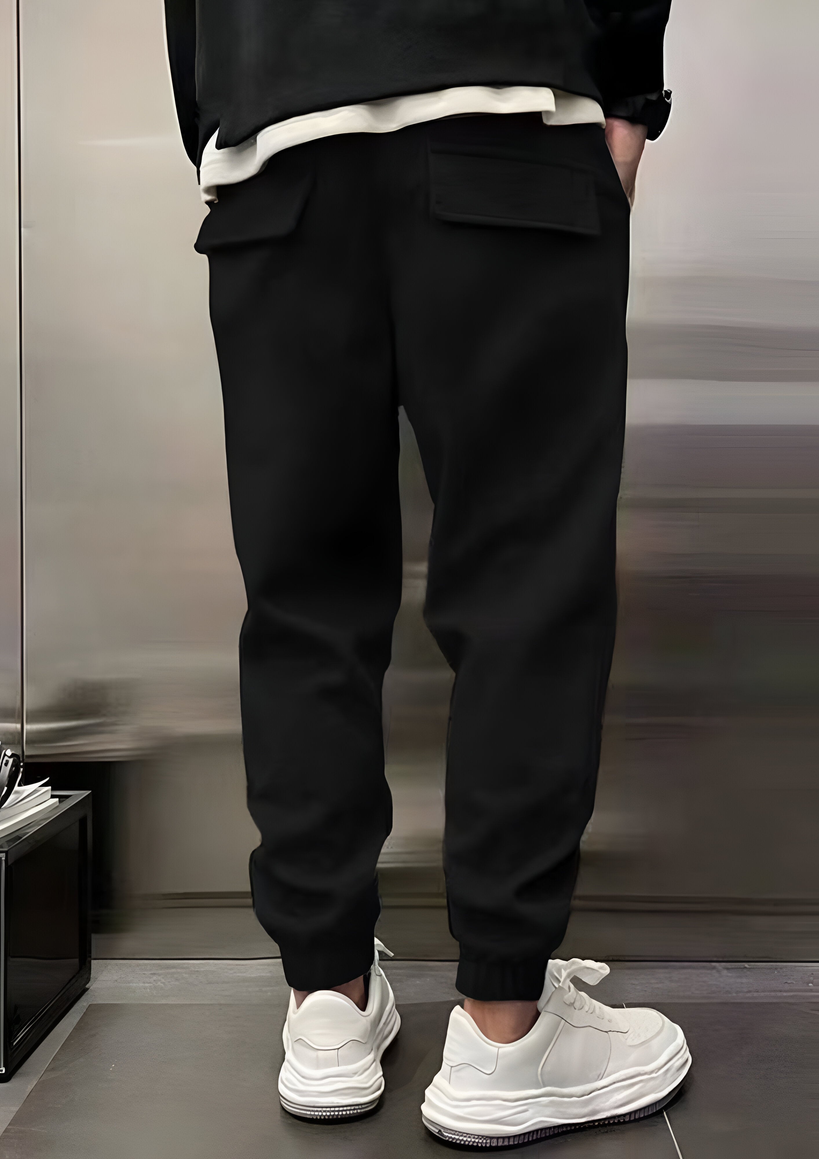 Elastic Waist Cargo Trousers | Men's Loose  Fit