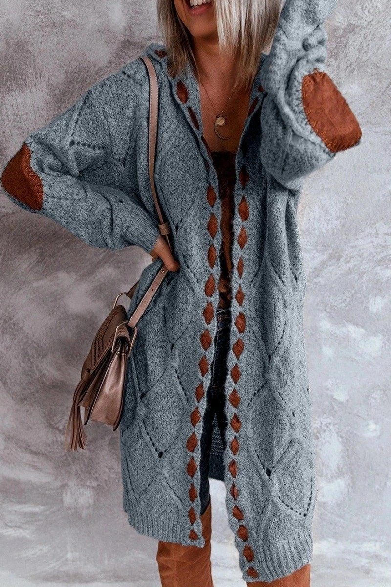 Women's Longline Knitted Cardigan | Open
