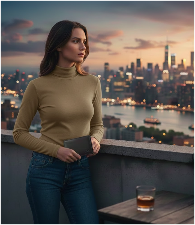 Women's Turtle-Neck Sweater | Slim Fit