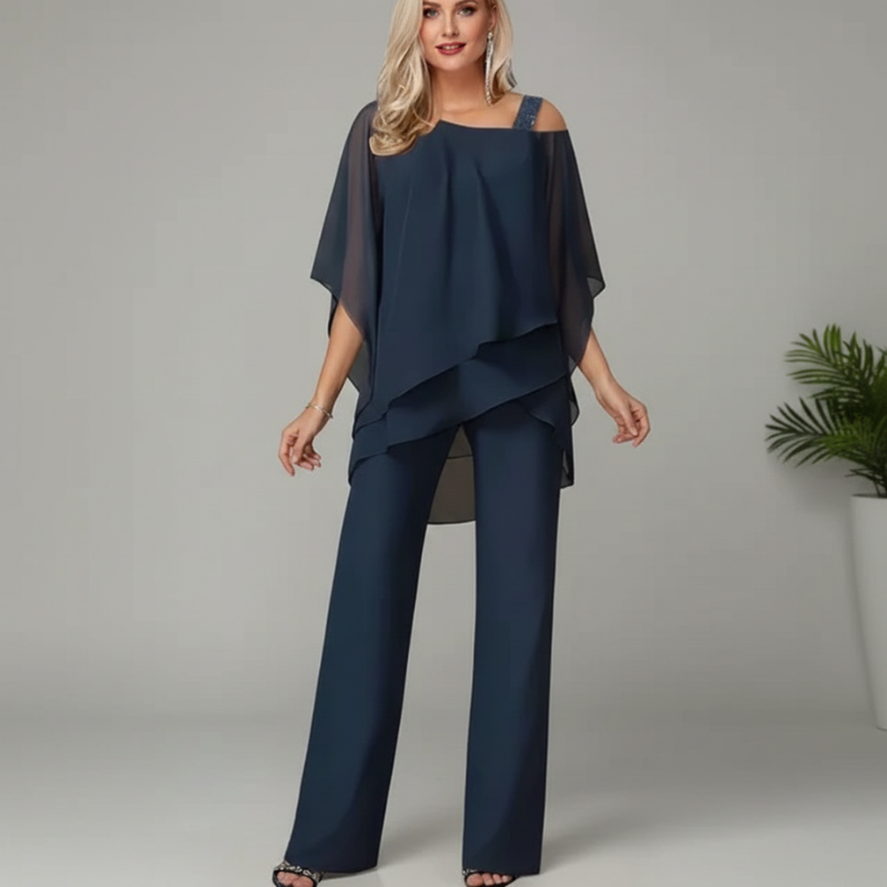 Women’s Elegant Asymmetrical Two-Piece Set | Loose Fit