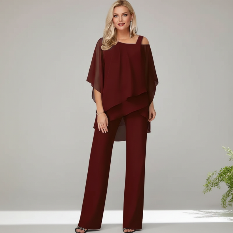 Women’s Elegant Asymmetrical Two-Piece Set | Loose Fit