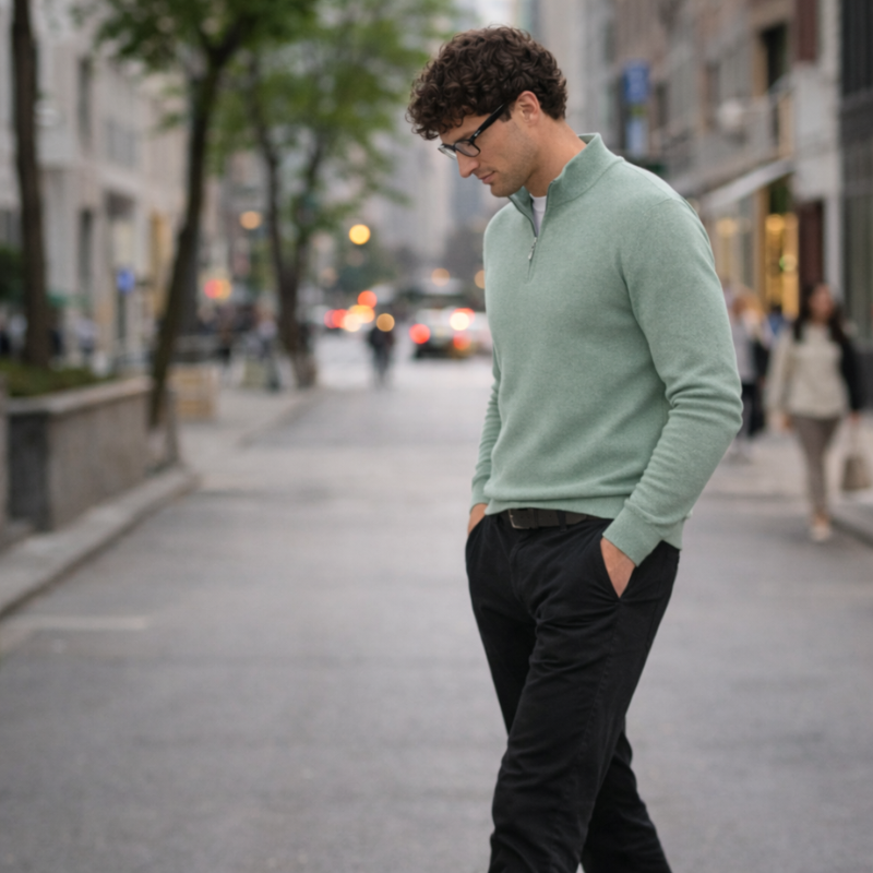 Men’s Zip Pullover | Long Sleeve