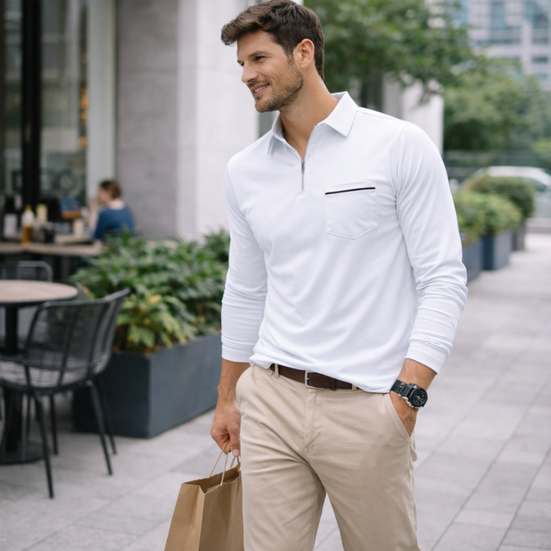 Men’s Classic Polo Shirt | Long Sleeve