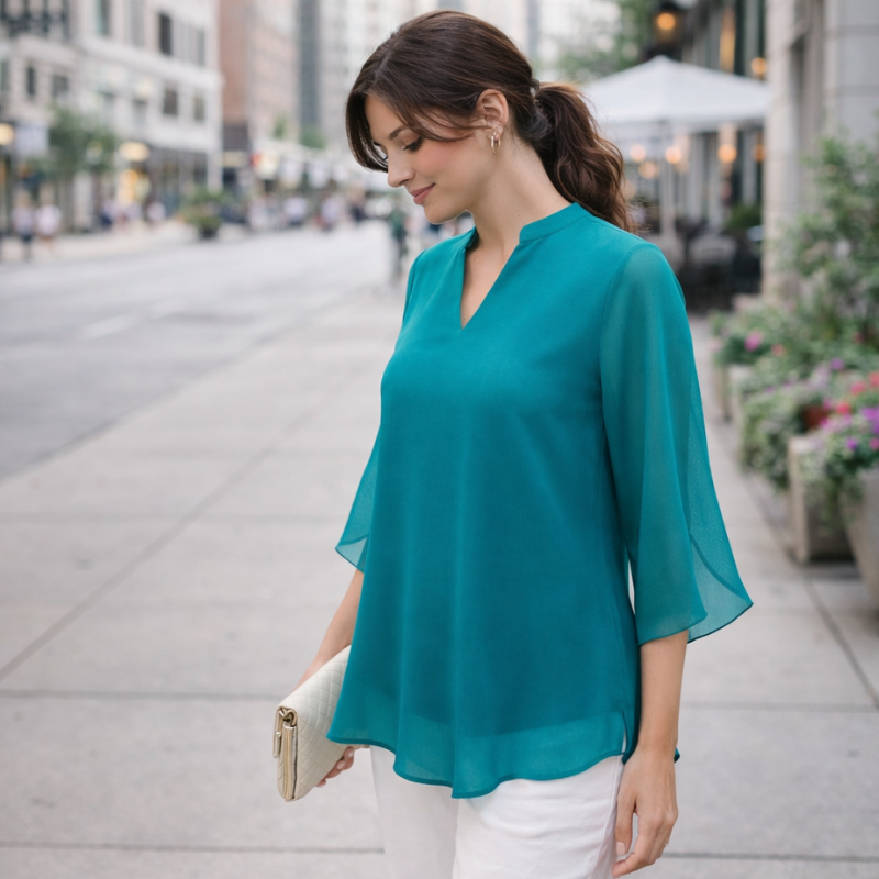 Women’s Relaxed Fit Blouse | V Neck