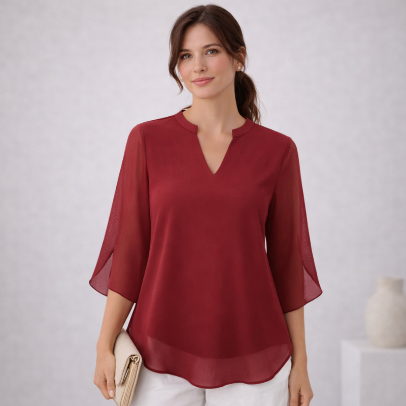 Women’s Relaxed Fit Blouse | V Neck